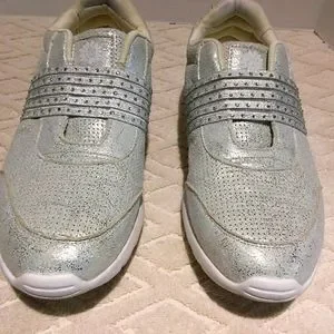 Mellow Mat Shoes Mellow Mat Crackle Silver Rhinestone Sne